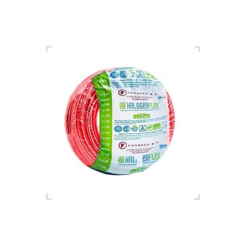 Cable Unipolar Halogen Flex LS0H 1,5mm Rojo 100mts FONSECA