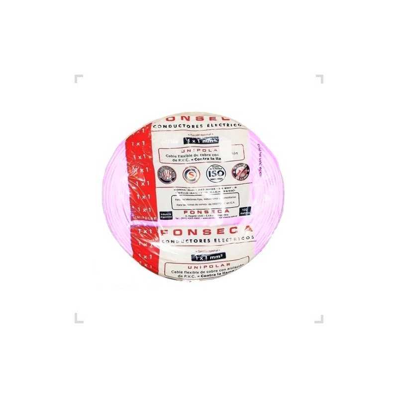 Cable Unipolar 1,5mm Rosa x25mts FONSECA