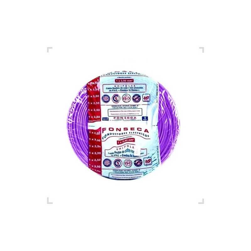 Cable Unipolar 1,5mm Violeta 100mts FONSECA