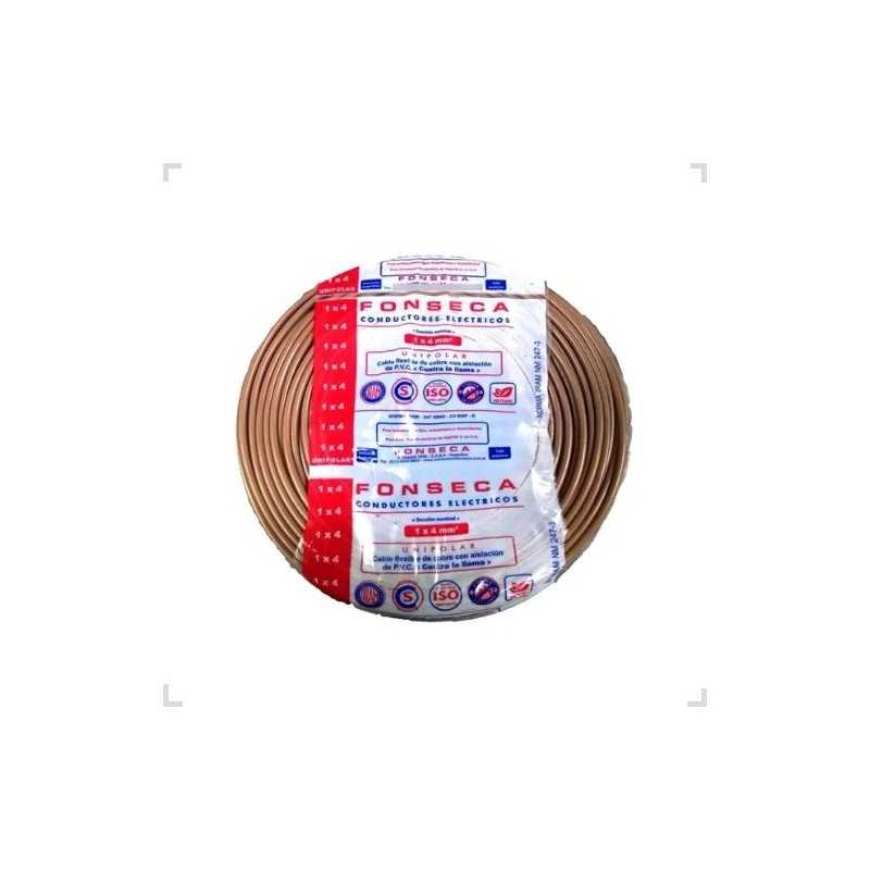 Cable Unipolar 4mm Marron x25mts FONSECA