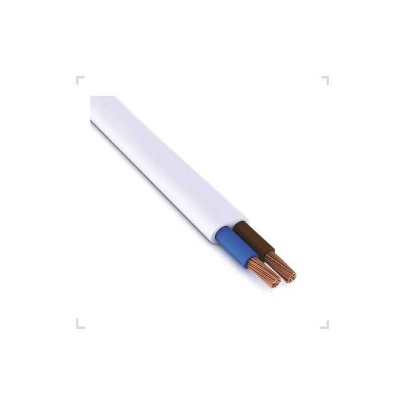 Cable Vaina Chata 2x0,75mm Blanco 100mts FONSECA