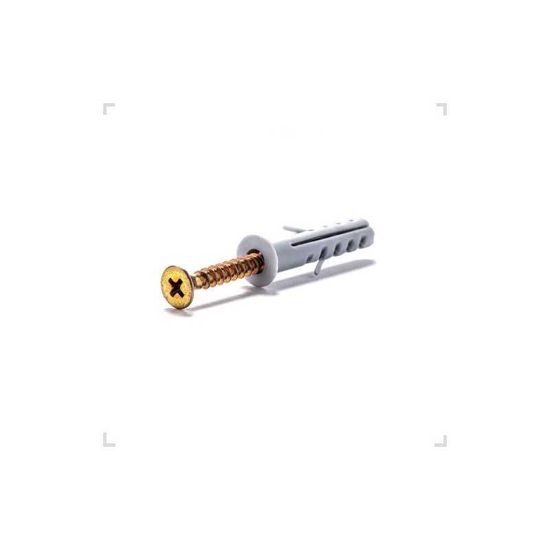 Tornillo y Tarugo Nylon Con Tope 8mm x1.000 DIEARG