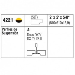 Placa Cielorraso Desmontable 61x61 Olympia 4221 m2 USG