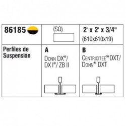 Placa Cielorraso Desmontable 61x61 Mars 86185 m2 USG