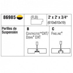 Placa Cielorraso Desmontable 61x61 Mars 86985 m2 USG