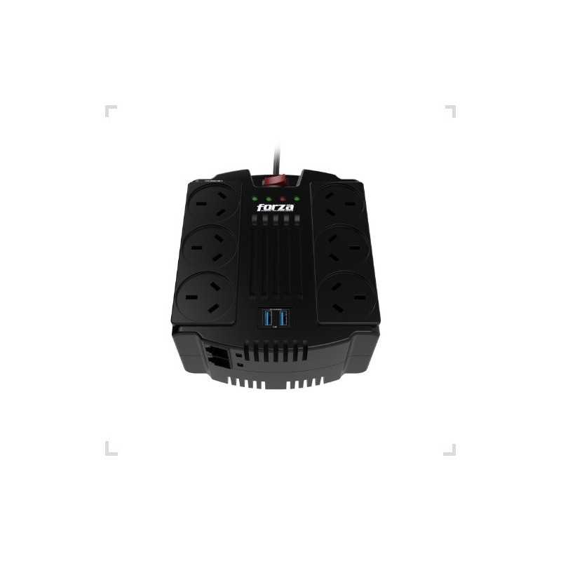 Estabilizador FVR-1202USB-A 1200VA/600W 2 USB FORZA