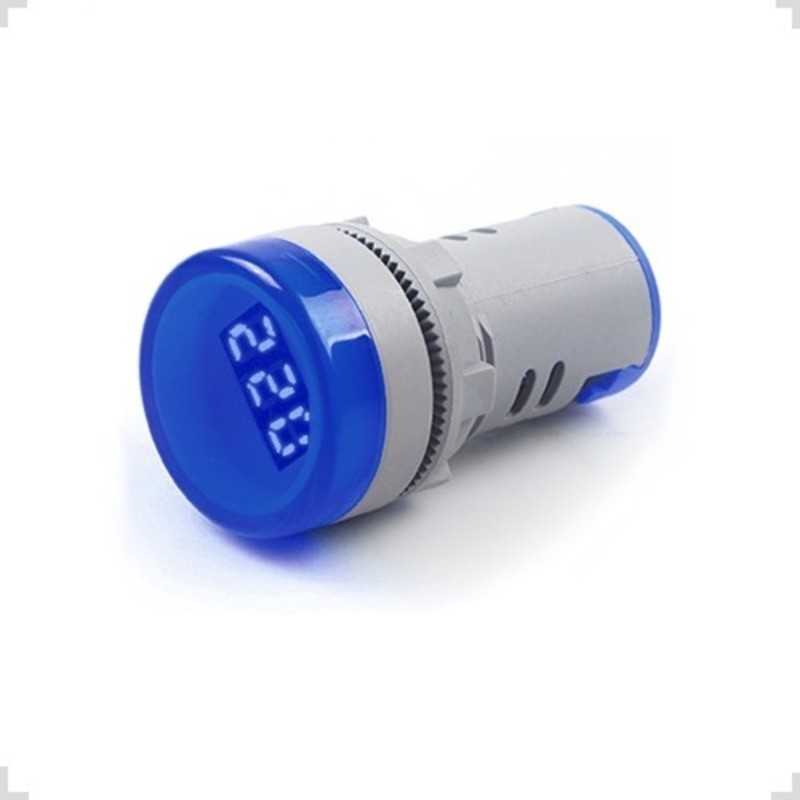 Voltimetro Ojo de Buey 22mm 50-500Vac Azul CNSCKJ