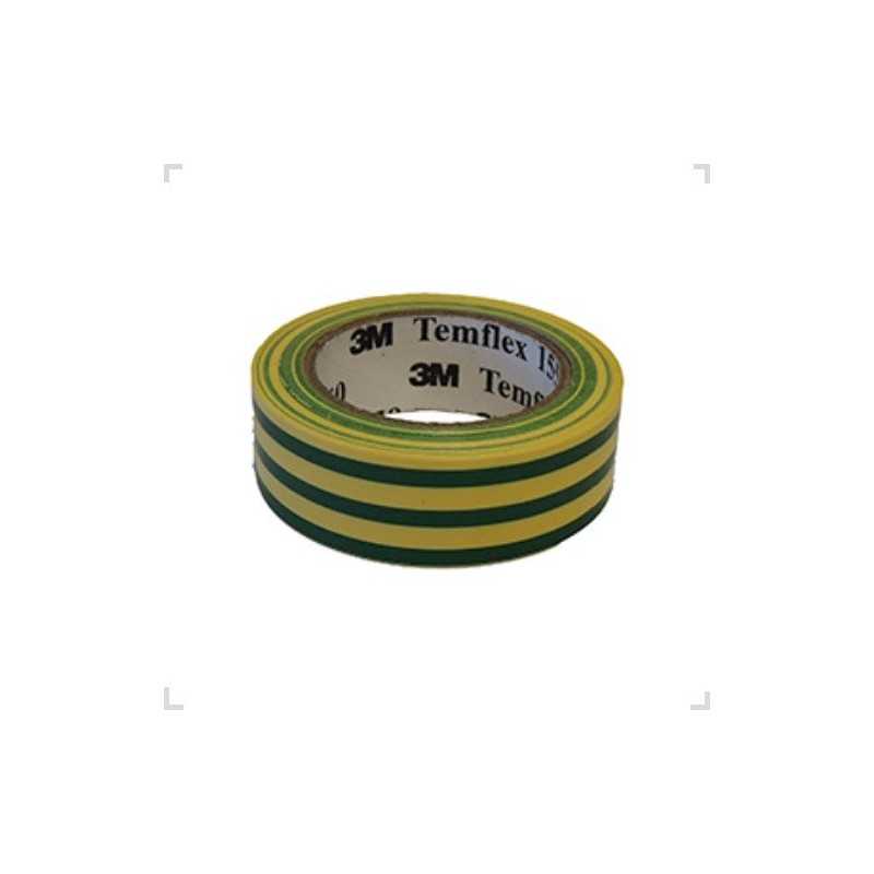 Cinta Aisladora Scotch 1550 19mm 10m Verde Amarillo 3M