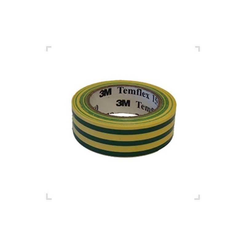 Cinta Aisladora Scotch 1550 19mm 20m Verde Amarillo 3M